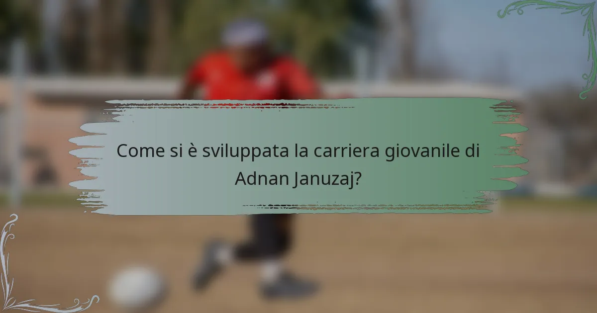 Come si è sviluppata la carriera giovanile di Adnan Januzaj?